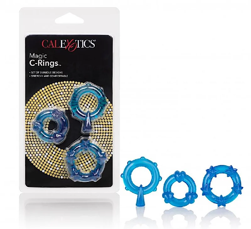 cock ring user finish-CalExotics ''Magic'' Cock Rings Set -Blue