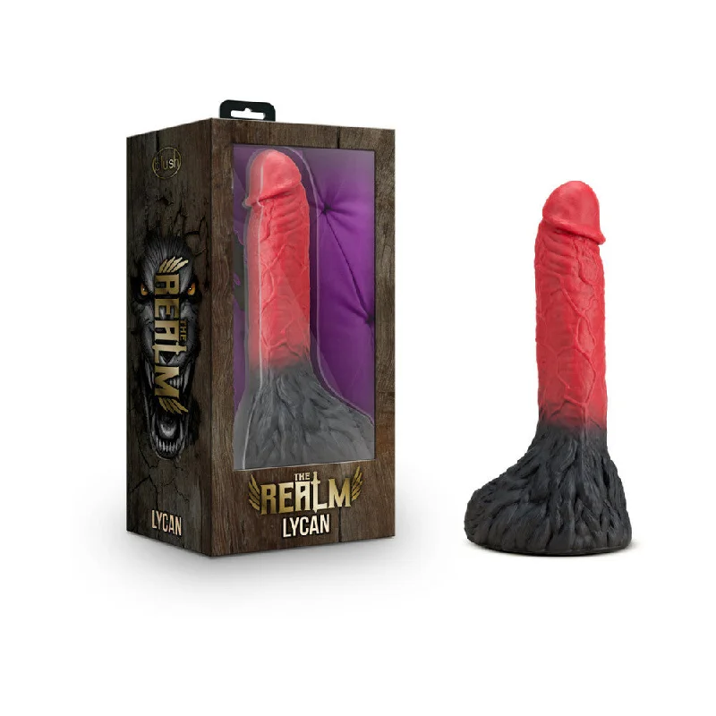 risqué lingerie skirt-Dildo-dying-The Realm Lycan Lock-on Werewolf Dildo Red