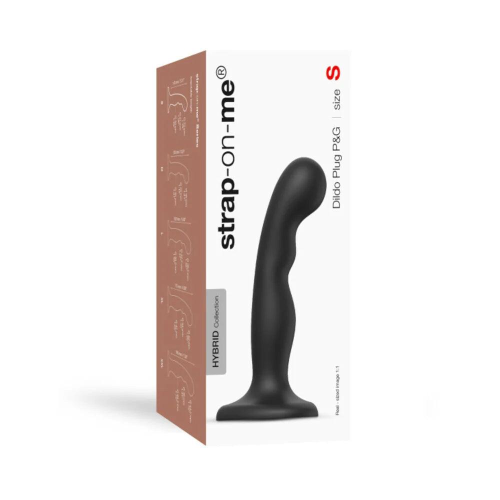 lace riveted teddy-Dildo-bold-Strap-On-Me Hybrid Collection Silicone Dildo Plug P&G - Black