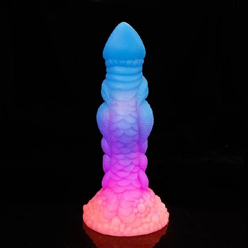 plush v-neck bralette-Dildo-proud-8 Inches Silicone Luminous Dragon Dildo Sex Toy