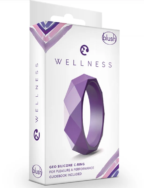 cock ring wet texture-Wellness ''Geo'' Cock Ring -Purple