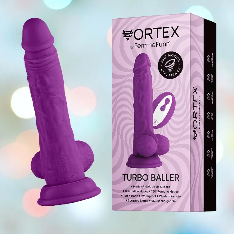 anal toys with wavy shapes-Femme Funn Wireless Turbo Baller - Purple