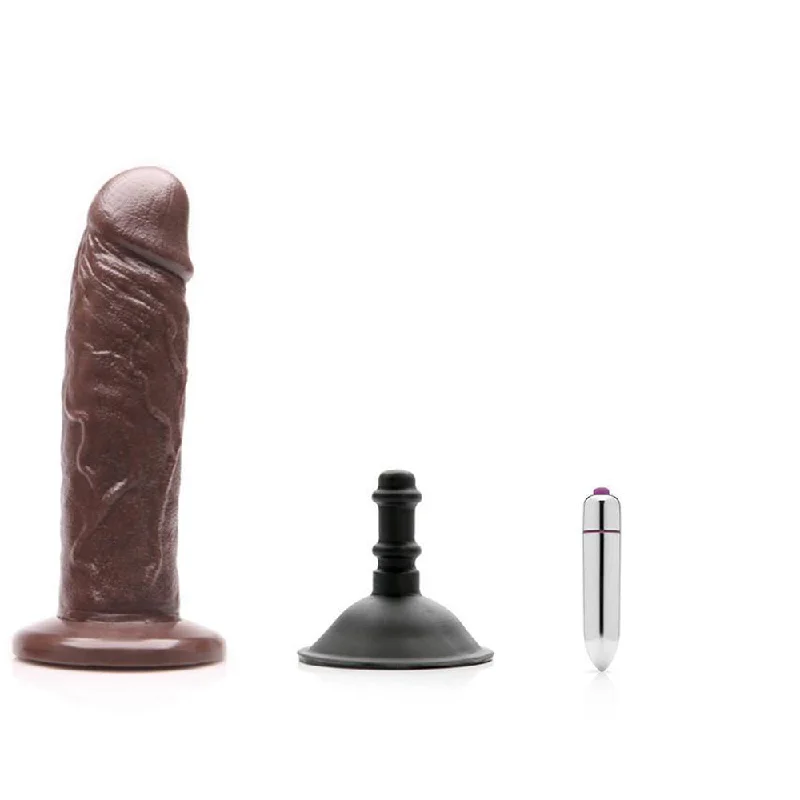 penis-size-facts-researched-Tantus Sam O2 Vibrating Dual Density Dildo Kit Espresso