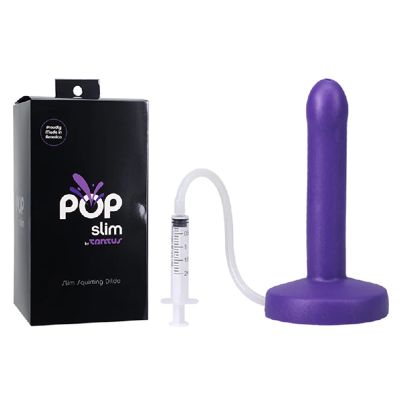 penis-swelling-relief-tips-Tantus POP Slim Squrting Dildo Indiglow