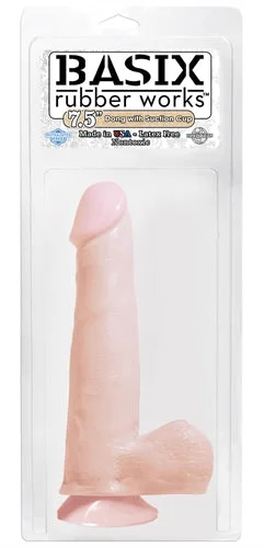 penis-skin-care-for-winter-Basix Rubber Works 7.5 Inch Dong With Suction Cup  - Flesh