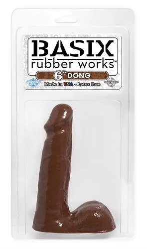 penis-wellness-habits-daily-Basix Rubber Works - 6 Inch Dong - Brown