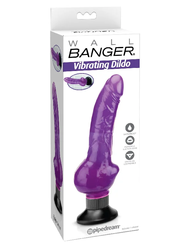 cozy alpaca pajamas-Dildo-lifeless-Wall Banger - Vibrating Dildo - Purple