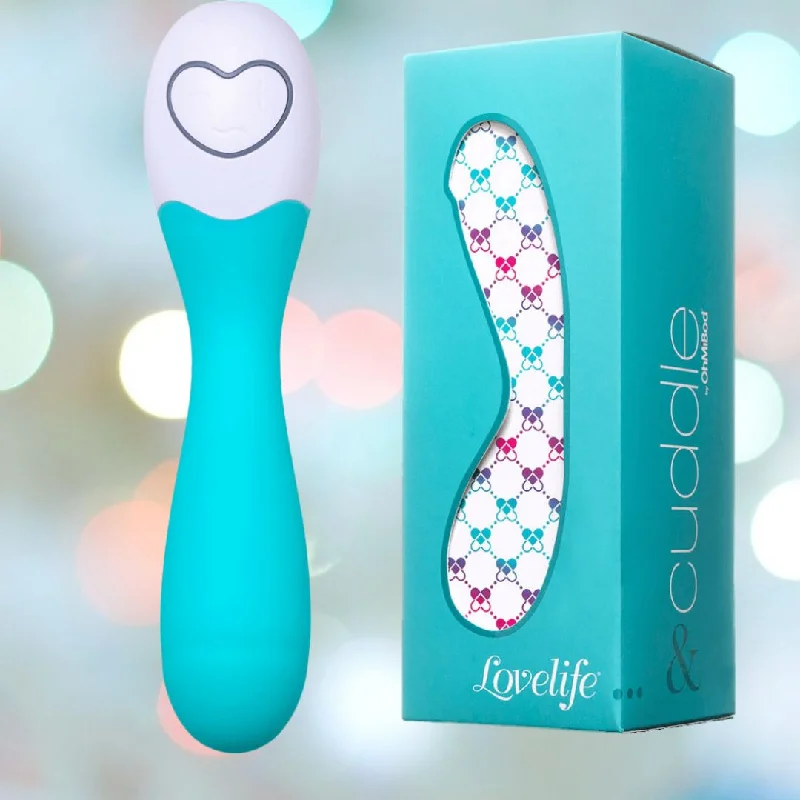 anal toys with dotted surface-OhMiBod Lovelife Cuddle G-Spot Vibrator - Turquoise