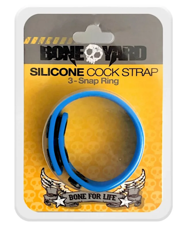 cock ring deep texture-Boneyard ''Cock Strap'' Silicone -Blue