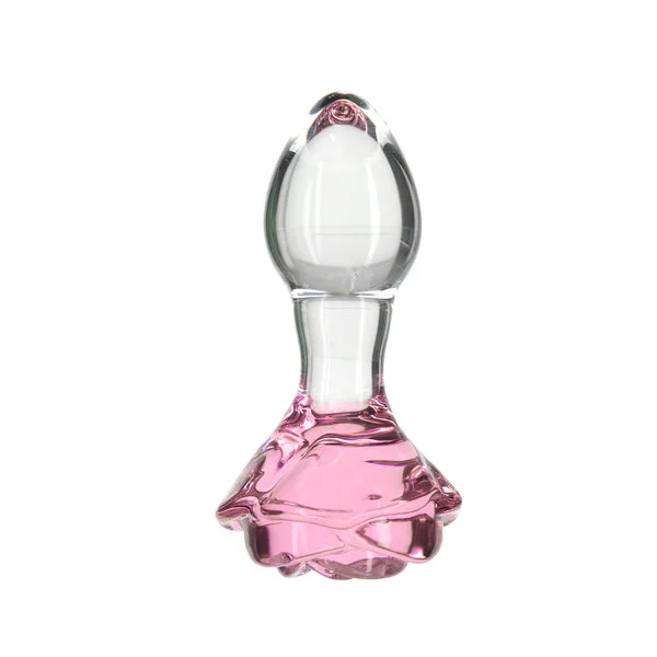 anal toys for warm vibes-Pillow Talk Rosy Luxurious Glass Anal Plug