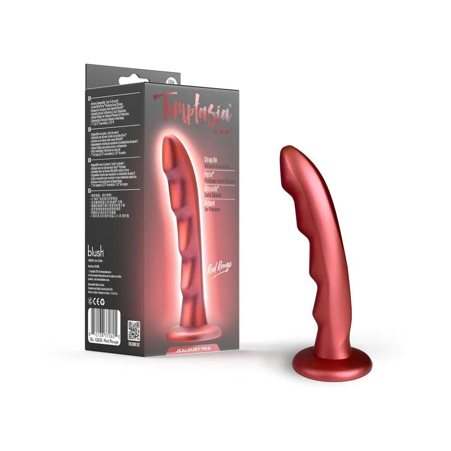 satin v-neck bra-Dildo-fertile-Temptasia Jelousy Peg Silicone Dildo