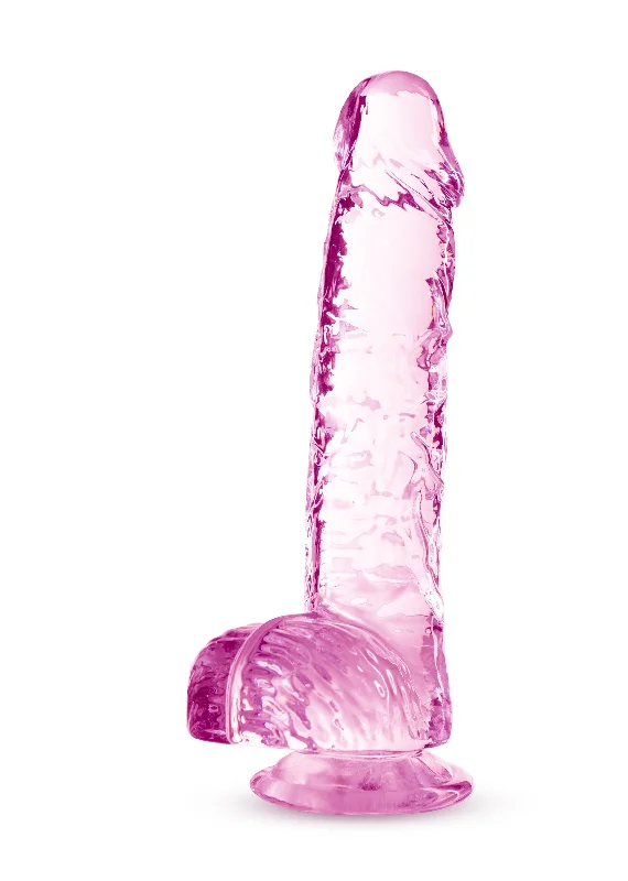 penis-cleaning-products-natural-Naturally Yours - 6 Inch Crystalline Dildo - Rose