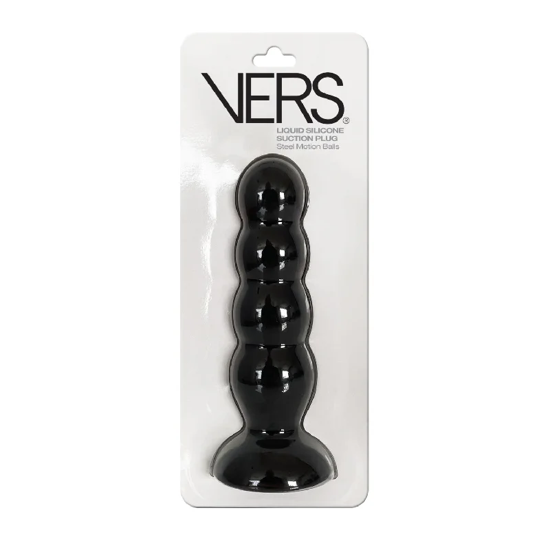 cock ring low texture-Vers Liquid Silicone Suction Plug - Black