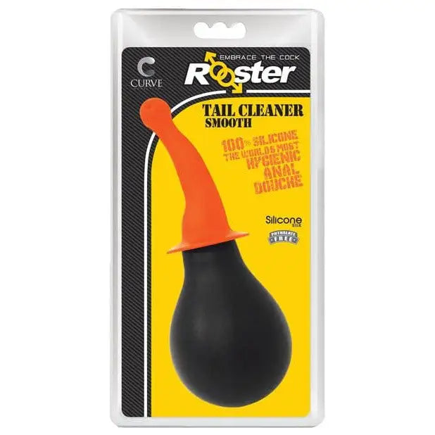 anal toys with far reach-Curve Novelties Rooster Tail Cleaner Smooth - Orange