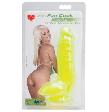 cock ring tight grip-Tlc Carmens Fun Cock 6.5-Inch Jellee - Yellow