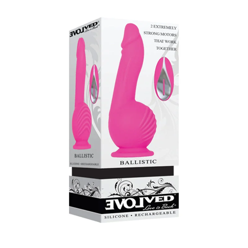 warm suede nightwear-Dildo-noticed-Evolved Ballistic Dildo - Pink