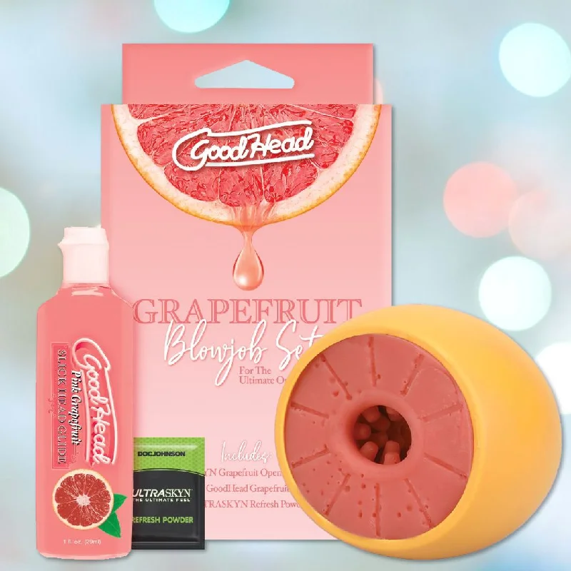 anal toys with geometric shapes-GoodHead Grapefruit Blowjob Set