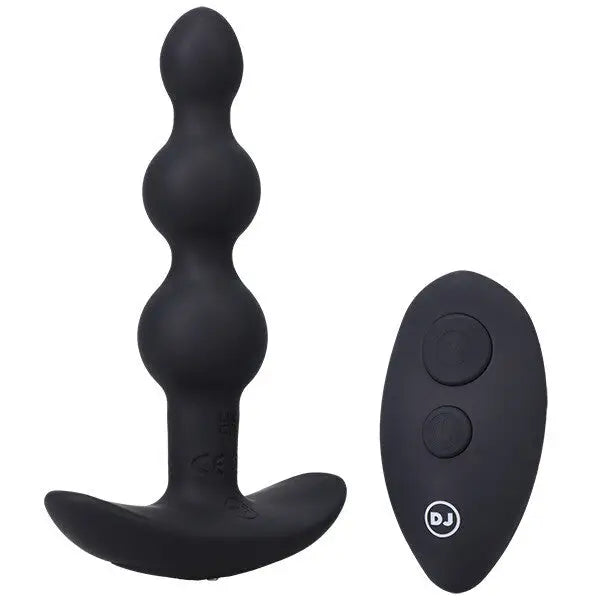 cock ring gentle grip-Doc Johnson Silicone Black Remote Controlled Medium Butt Plug