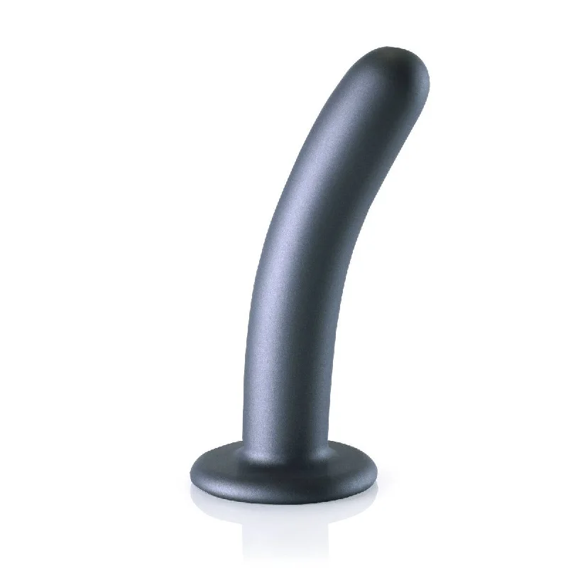 penis-enhancement-natural-tips-Ouch! Smooth Silicone G Spot Dildo 6Inch Metallic Grey