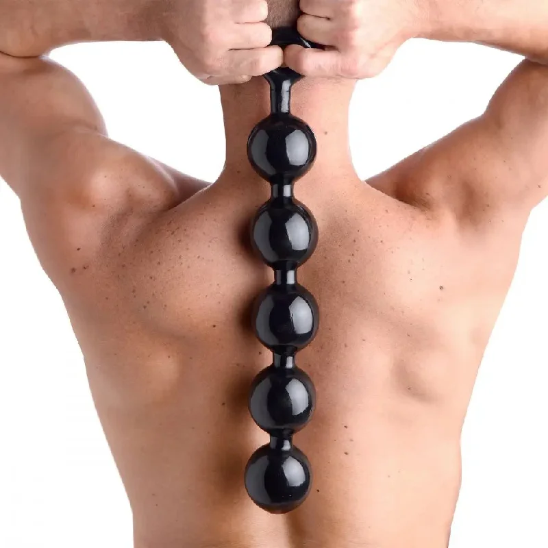 anal toys for cozy fun-Black Baller Anal Beads