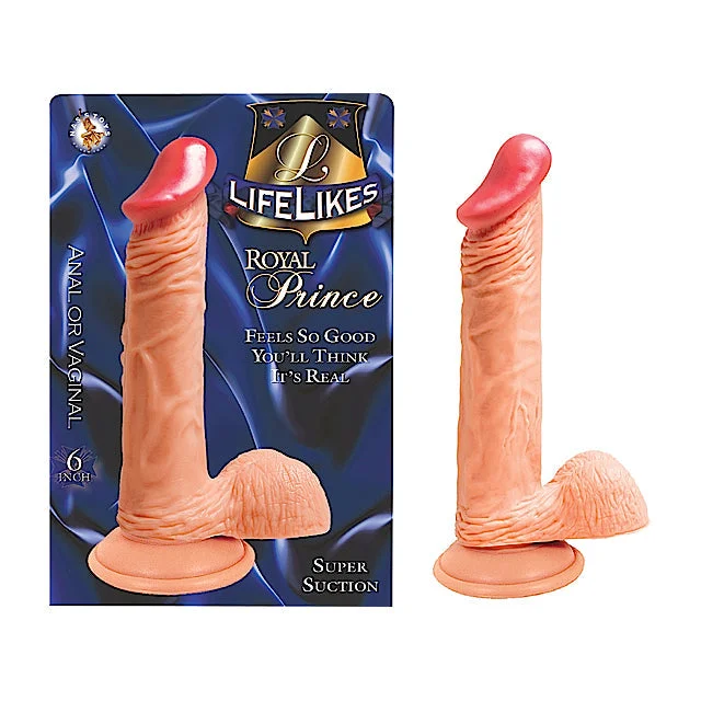 penis-moisturizing-creams-organic-Lifelikes Royal Prince Dong With Balls & Suction Base 6in. (White)