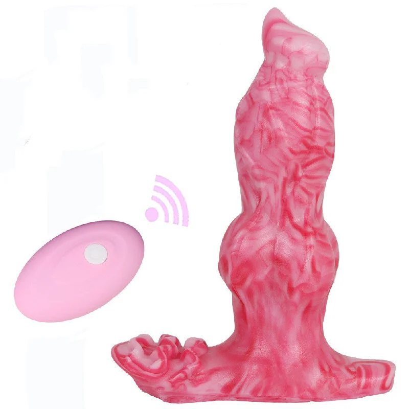 anal toys for newbie fun-Remote Control Vibrating Dildo Clit Stimulate Anal Plug