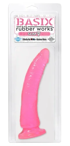 penis-exercise-plans-free-Basix Rubber Works - Slim 7 Inch With Suction Cup - Pink