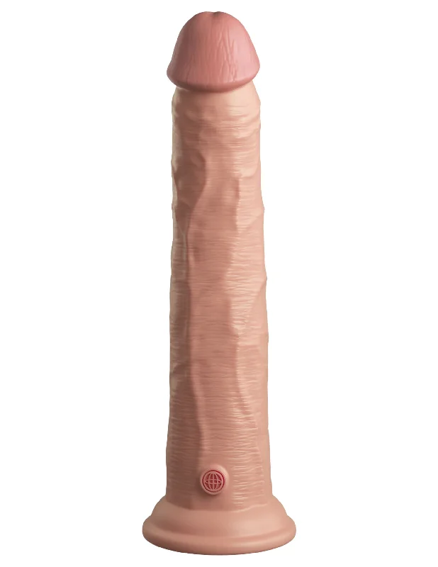 penis-blood-flow-solutions-King Cock Elite 10 Inch Dual Density Silicone Cock - Light