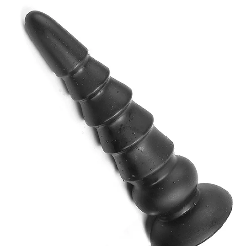 cock ring added finish-ELITE Liquid Silicone Ridge Rider 11 Inch Large Black