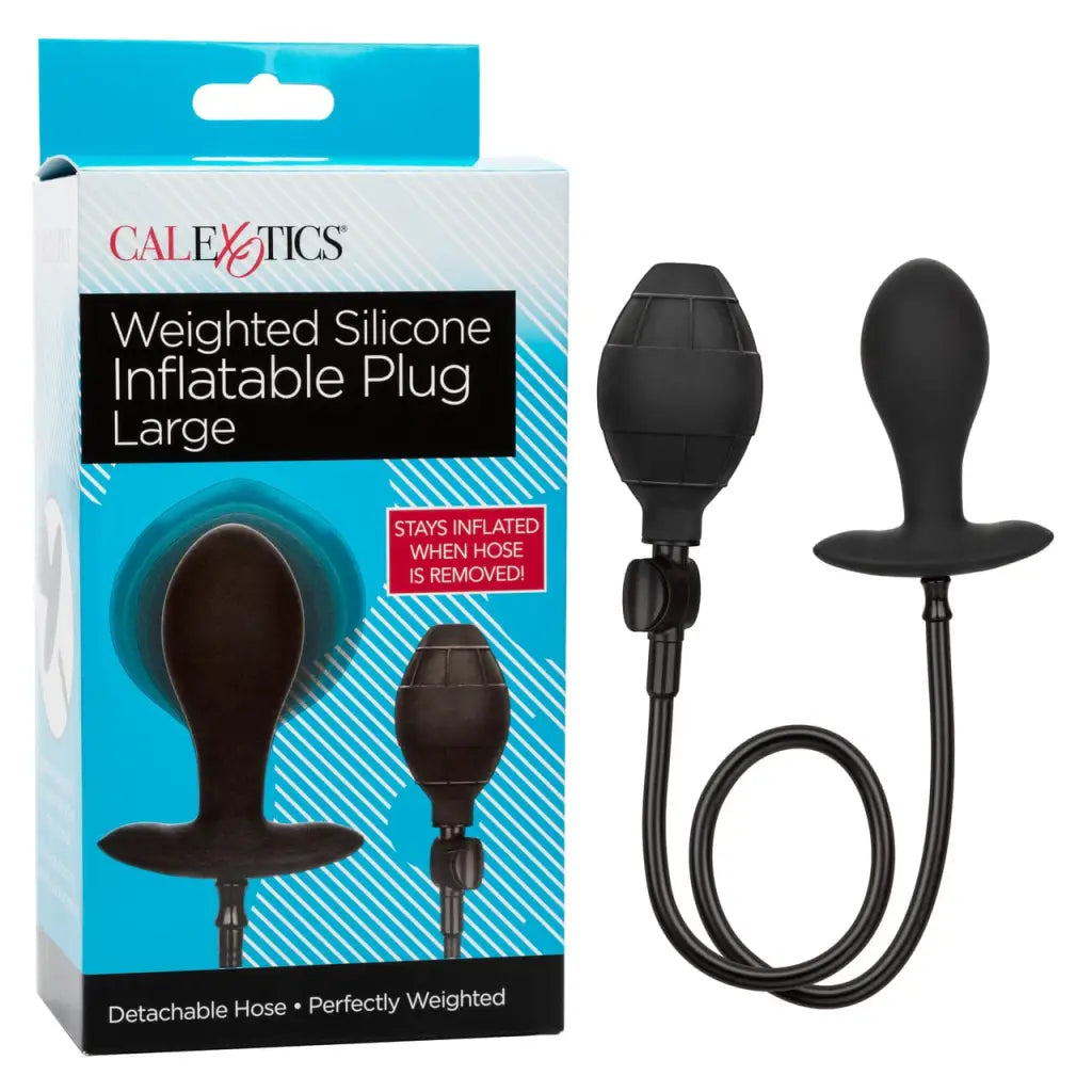 cock ring elite finish-Weighted Silicone Inflatable Plug Large