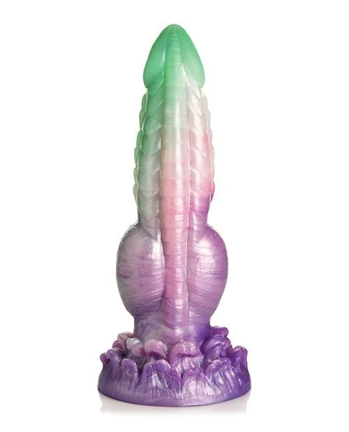 men’s hemp bikini-Dildo-despised-Aqua Phoenix Fantasy Ribbed DIldo made of Silicone by Creature Cocks