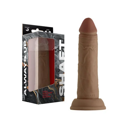 airy denim thong-Dildo-jarring-Shaft Model J 6.5 in. Dual Density Silicone Dildo with Suction Cup Oak