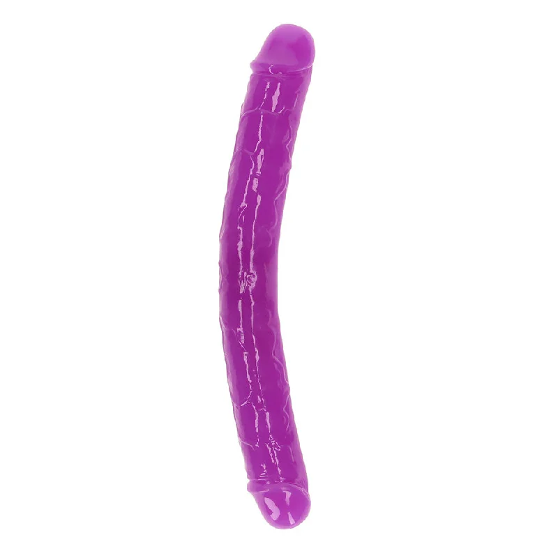 penis-erection-natural-tips-RealRock Glow in the Dark Double Dong 12 in. Dual-Ended Dildo Neon Purple