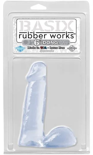 penis-vitamin-intake-benefits-Basix Rubber Works - 6 Inch Dong - Clear