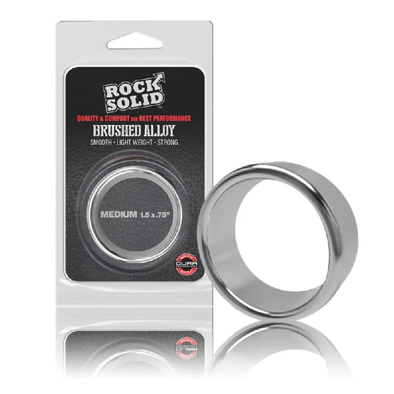 cock ring gentle texture-Rock Solid ''Brushed Alloy'' Cock Ring