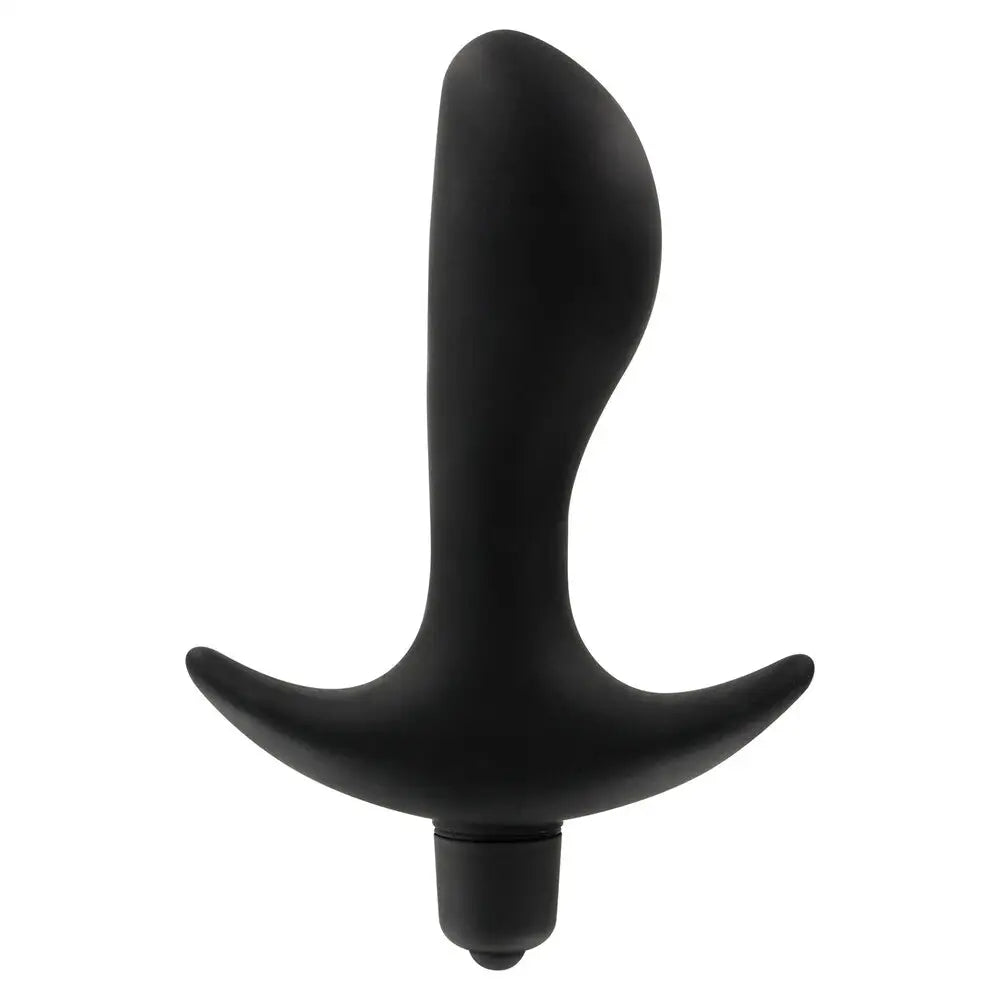 cock ring peak grip-Toyjoy Silicone Black Vibrating Medium Butt Plug for Beginner