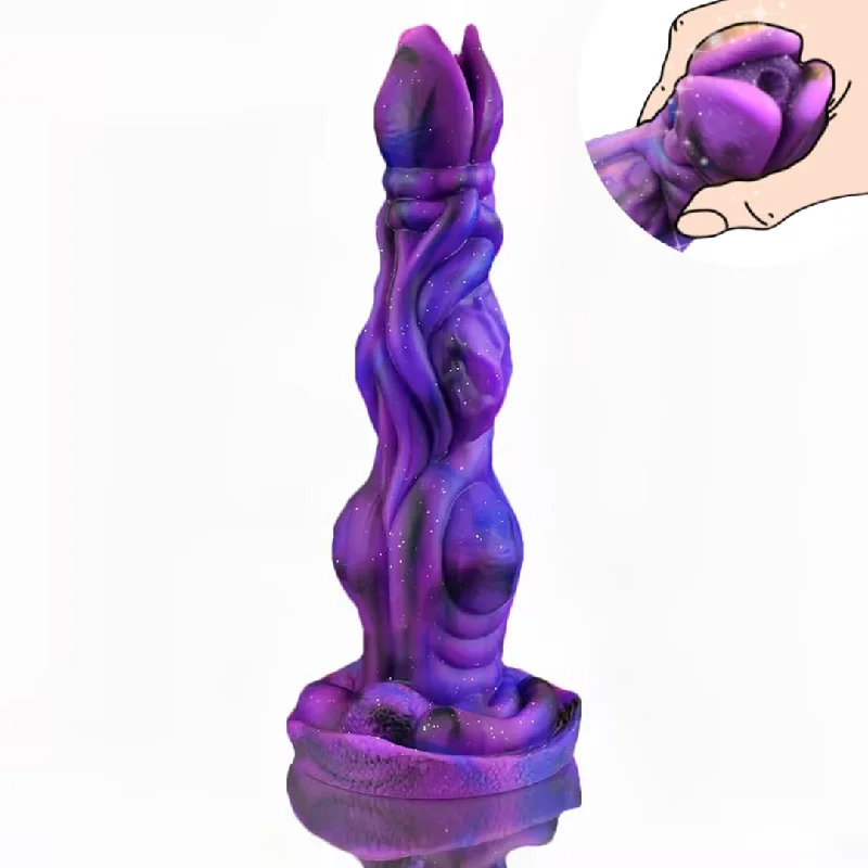 riveted satin teddy-Dildo-rotten-Demo 9.2" Fantasy Monster Dildo With Two Big Knots - Laphwing