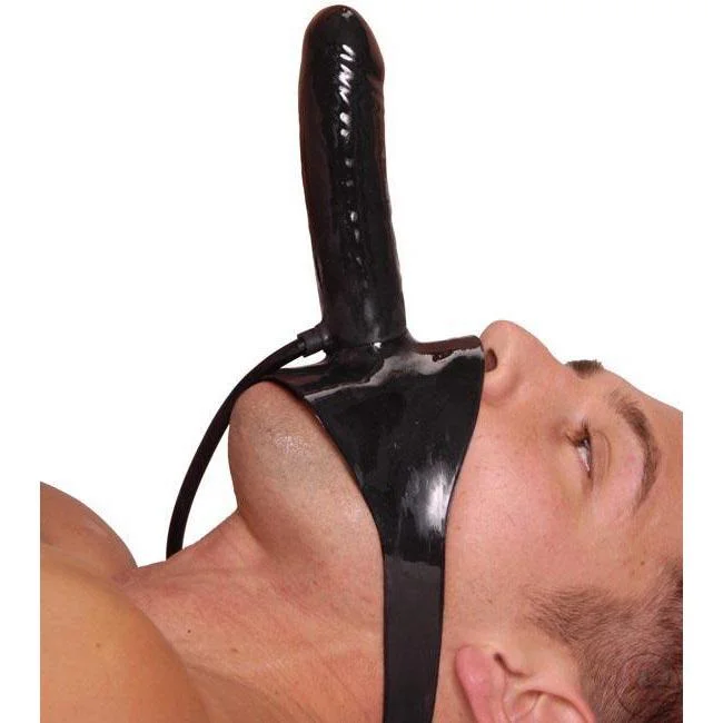 sexy monk outfit-Dildo-kind-The Inflatable Mouth Gag with Dildo