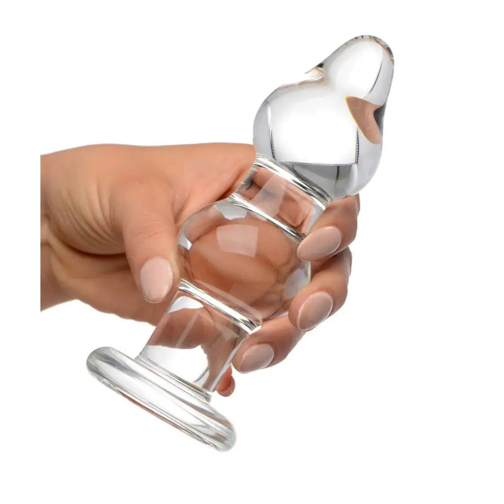 anal toys for chill vibes-Param Glass Anal Plug