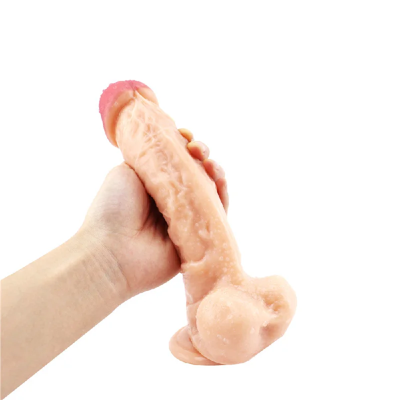 linen men’s underwear-Dildo-soggy-9 inch flesh-colored dildo