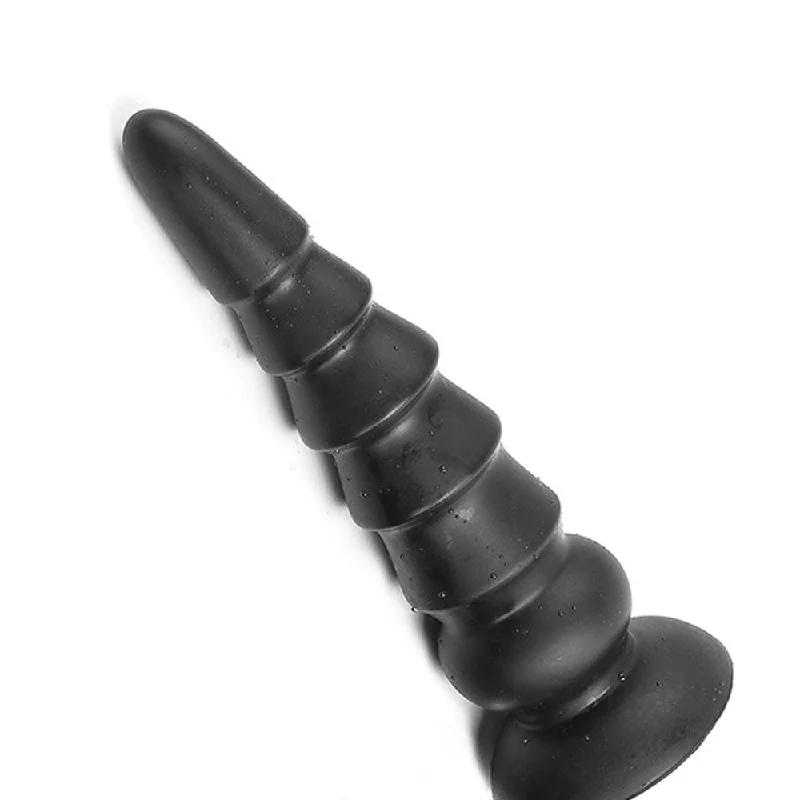 cock ring sensation finish-ELITE Liquid Silicone Ridge Rider 9.5 Inch Medium Black