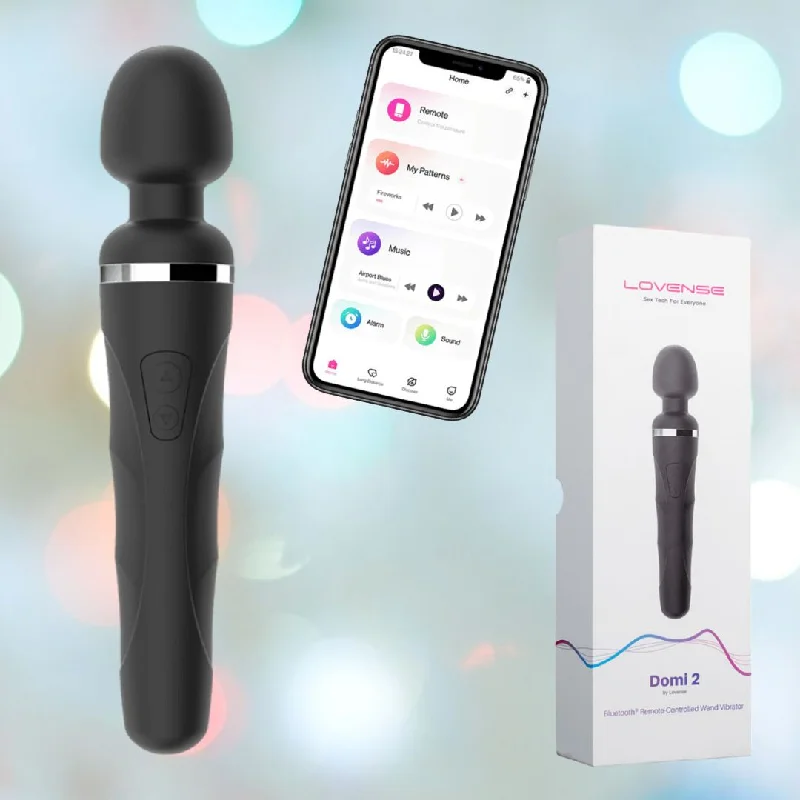 anal toys for silly play-Lovense Domi 2 Bluetooth App Controlled Wand Vibrator