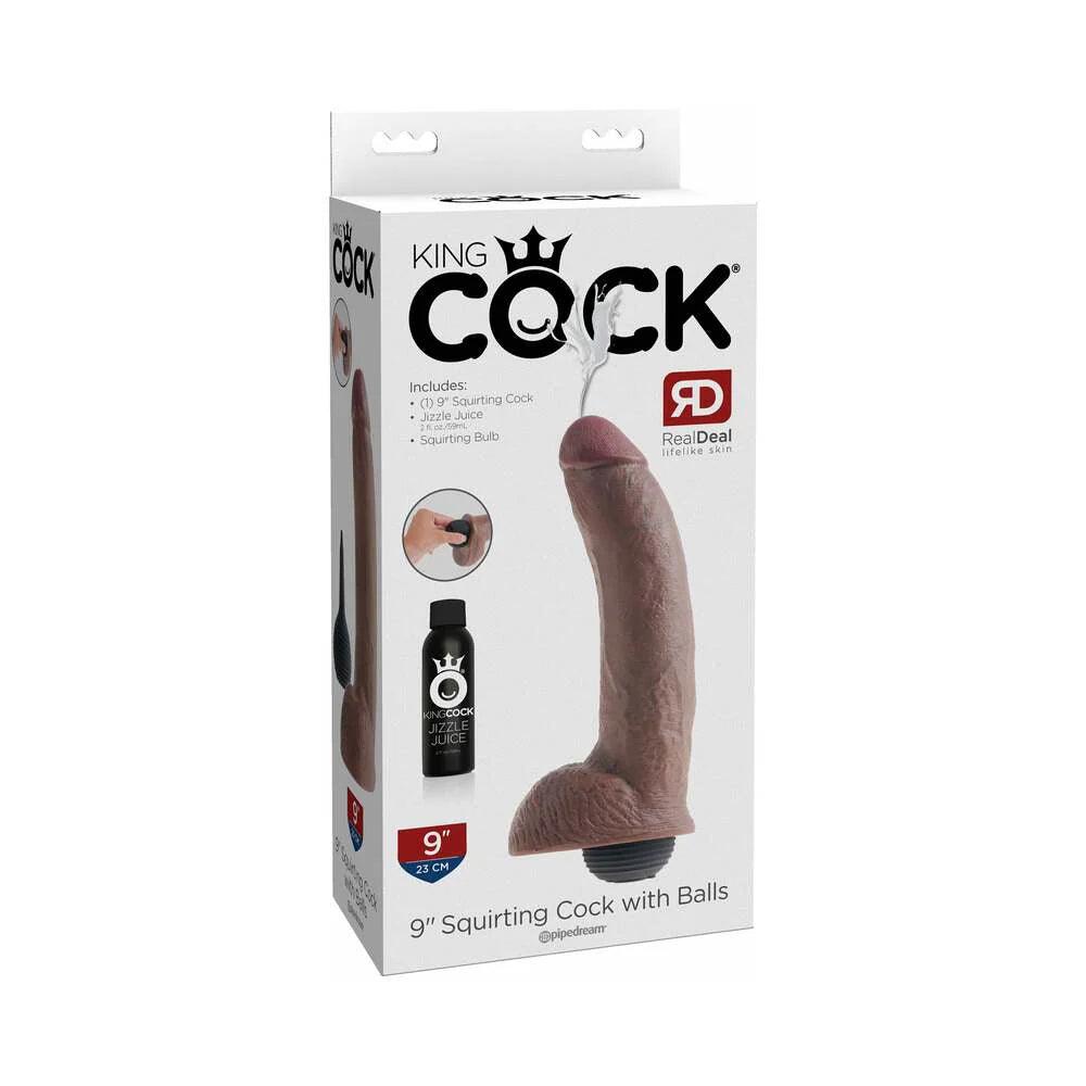 bold cop costume-Dildo-shamed-Pipedream King Cock 9 in. Squirting Cock With Balls Realistic Dildo