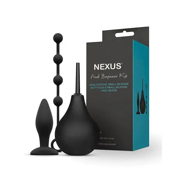 anal toys with glossy coating-Nexus Beginner Anal Kit - Black