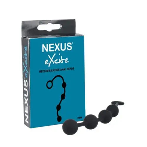 anal toys with geometric shapes-Nexus EXCITE Medium Silicone Anal Beads