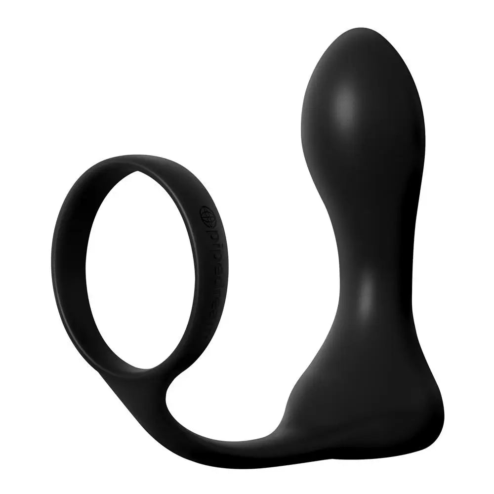 cock ring ultra design-4.5-inch Pipedream Silicone Rechargeable Butt Plug with Stretchy Cock Ring