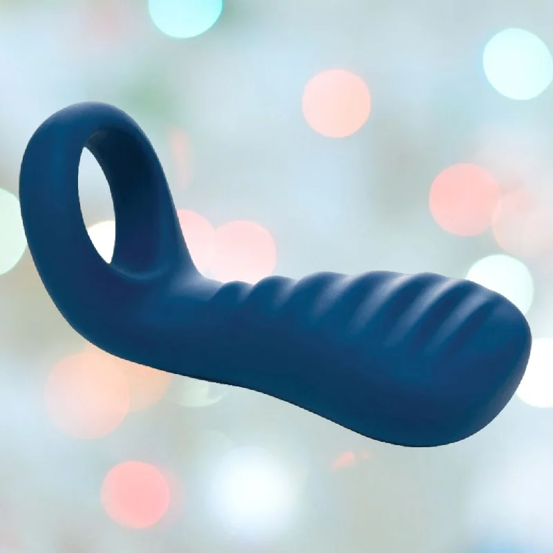 anal toys with bulky shaft-OhMiBod blueMotion NEX|3-Navy Blue Couple's Ring