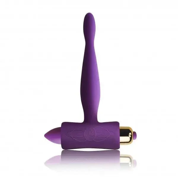 cock ring elite design-Rocks off Teazer Silicone Purple Vibrating Butt Plug with 7-functions