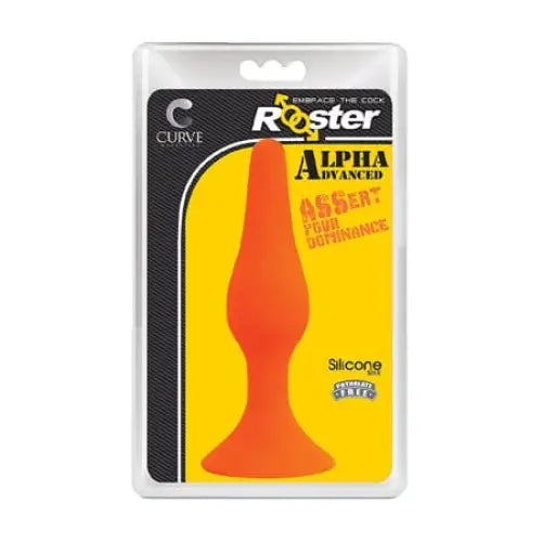 anal toys with wide shaft-Rooster Alpha Advanced Anal Plug Orange