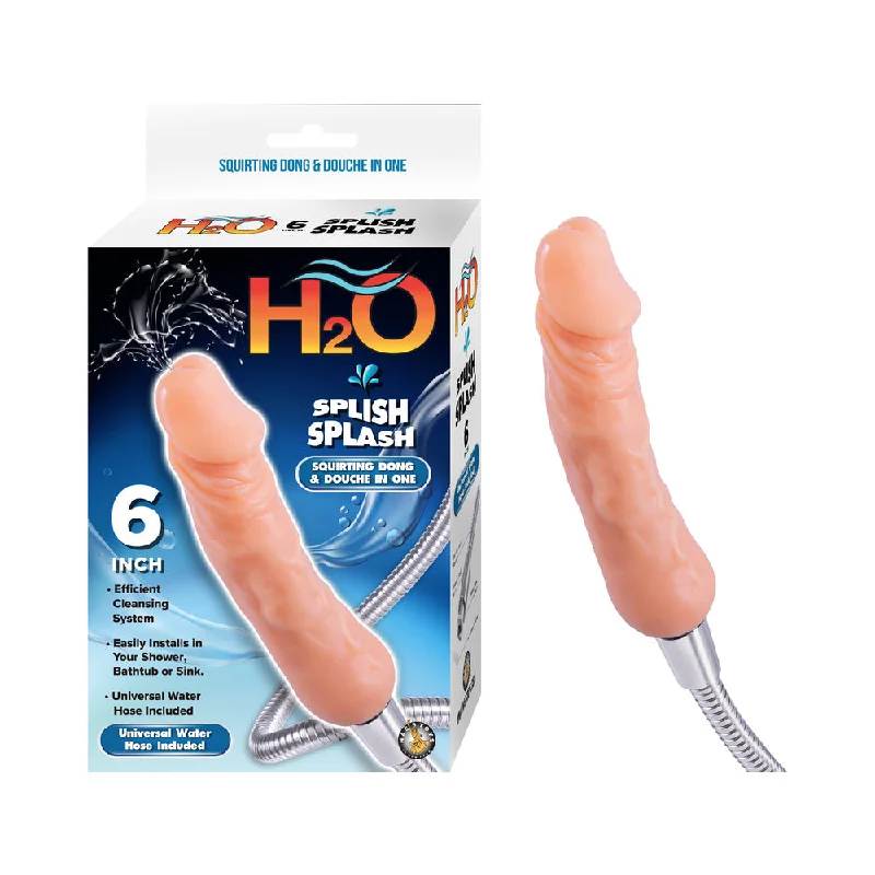 penis-swelling-natural-cures-H2O Splish Splash 6 in. Dildo Douche Beige